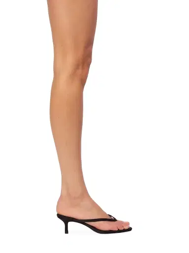 Black Suede Studio Women's Tash 50MM Satin Heels - Black Satin | Thumbnail 2
