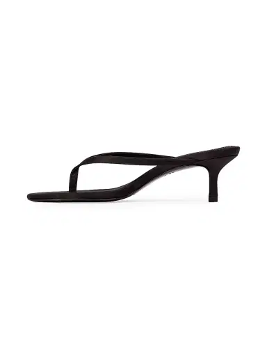 Black Suede Studio Women's Tash 50MM Satin Heels - Black Satin | Thumbnail 5