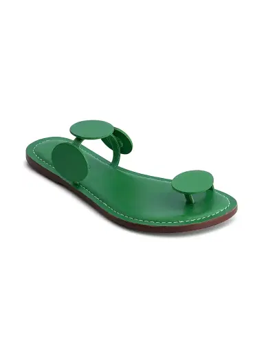Bernardo Women's New Moon Toe Ring Sandals - Kelly Green | Thumbnail 3