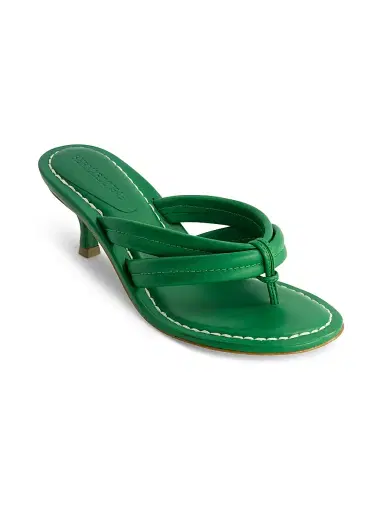 Bernardo 1946 Women's Miami 55MM Kitten Heel Sandals - Green | Thumbnail 2