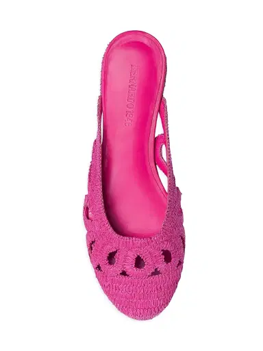 Bernardo 1946 Women's Cappadocia Raffia Mule Flats - Azalea | Thumbnail 3