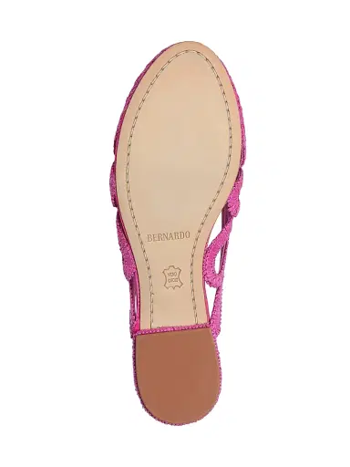 Bernardo 1946 Women's Cappadocia Raffia Mule Flats - Azalea | Thumbnail 4