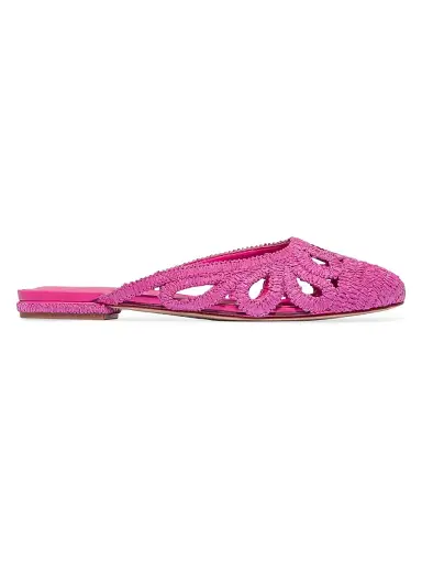 Bernardo 1946 Women's Cappadocia Raffia Mule Flats - Azalea | Thumbnail 1