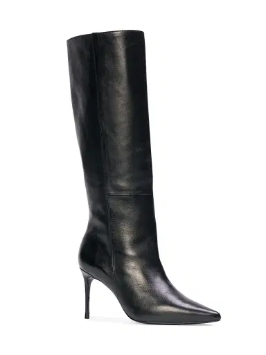 Black Suede Studio Women's Kath 80MM Leather Boots - Black Leather | Thumbnail 2 Black Suede Studio Women's Kath 80MM Leather Boots - Black Leather | Thumbnail 2