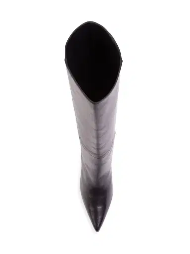 Black Suede Studio Women's Kath 80MM Leather Boots - Black Leather | Thumbnail 3 Black Suede Studio Women's Kath 80MM Leather Boots - Black Leather | Thumbnail 3