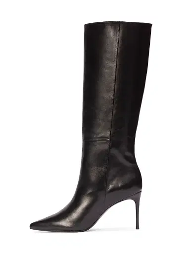 Black Suede Studio Women's Kath 80MM Leather Boots - Black Leather | Thumbnail 4 Black Suede Studio Women's Kath 80MM Leather Boots - Black Leather | Thumbnail 4