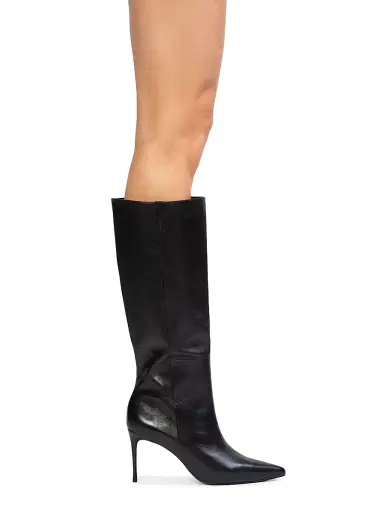 Black Suede Studio Women's Kath 80MM Leather Boots - Black Leather | Thumbnail 6 Black Suede Studio Women's Kath 80MM Leather Boots - Black Leather | Thumbnail 6