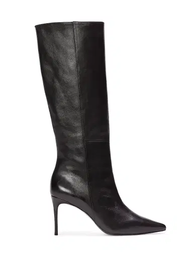 Black Suede Studio Women's Kath 80MM Leather Boots - Black Leather | Thumbnail 1 Black Suede Studio Women's Kath 80MM Leather Boots - Black Leather | Thumbnail 1