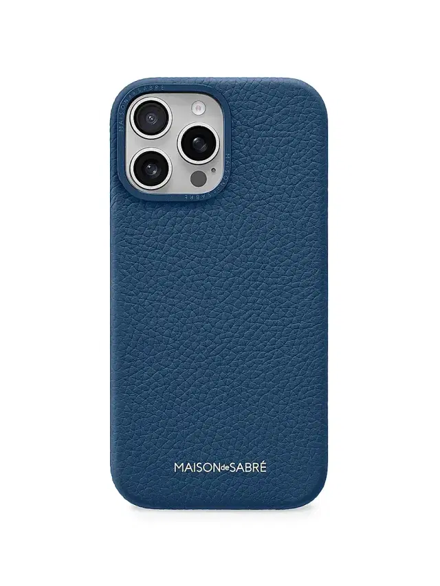 Leather Phone Case (iPhone 16 Pro) - Pacific Blue