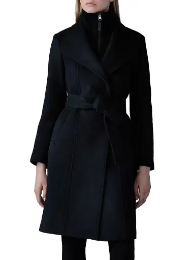 Mackage Women's Norita Belted Wool Coat - Black - Size XL | Thumbnail 3 Mackage Women's Norita Belted Wool Coat - Black - Size XL | Thumbnail 3