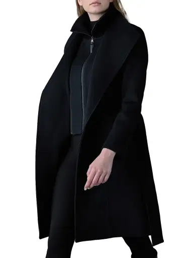 Mackage Women's Norita Belted Wool Coat - Black - Size XL | Thumbnail 6 Mackage Women's Norita Belted Wool Coat - Black - Size XL | Thumbnail 6
