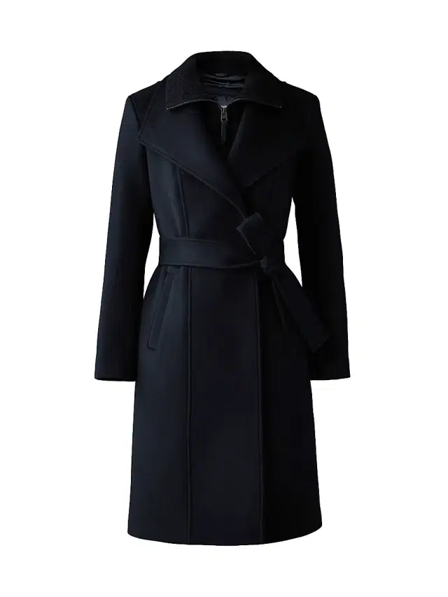 Women's Norita Belted Wool Coat - Black