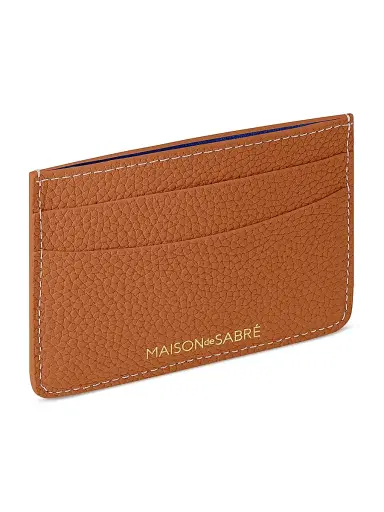 MAISON de SABRÉ Women's Leather Card Holder - Pecan Brown | Thumbnail 3 MAISON de SABRÉ Women's Leather Card Holder - Pecan Brown | Thumbnail 3
