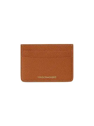 MAISON de SABRÉ Women's Leather Card Holder - Pecan Brown | Thumbnail 1 MAISON de SABRÉ Women's Leather Card Holder - Pecan Brown | Thumbnail 1