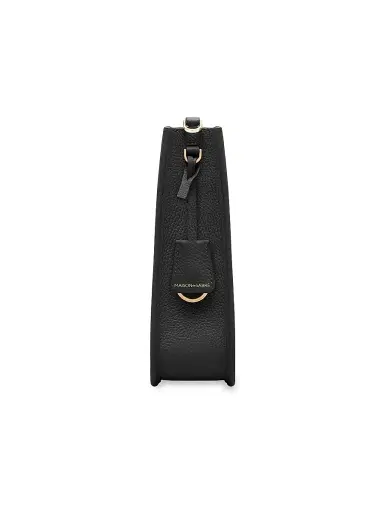 Maison de Sabre Women's Leather Saddle Bag - Black Caviar | Thumbnail 4