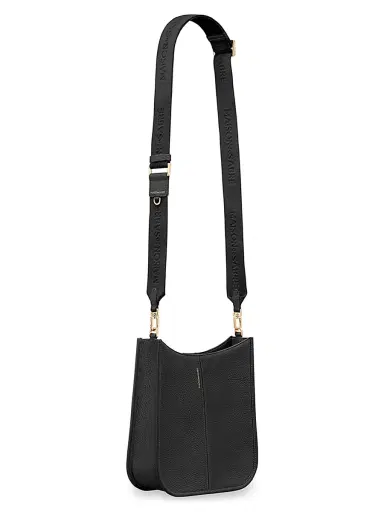 Maison de Sabre Women's Leather Saddle Bag - Black Caviar | Thumbnail 5