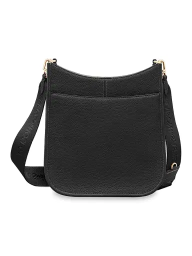 Maison de Sabre Women's Leather Saddle Bag - Black Caviar | Thumbnail 7