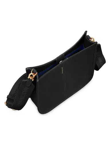 Maison de Sabre Women's Leather Saddle Bag - Black Caviar | Thumbnail 9