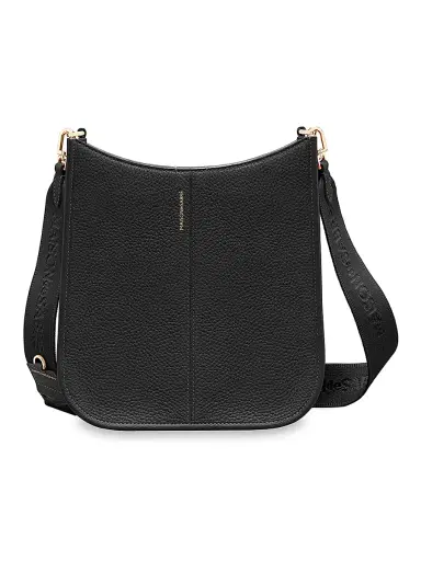 Maison de Sabre Women's Leather Saddle Bag - Black Caviar | Thumbnail 1