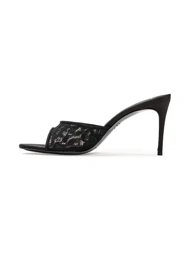 Black Suede Studio Women's Celeste 80MM Lace Mules - Black Lace - Size 7 | Thumbnail 5 Black Suede Studio Women's Celeste 80MM Lace Mules - Black Lace - Size 7 | Thumbnail 5