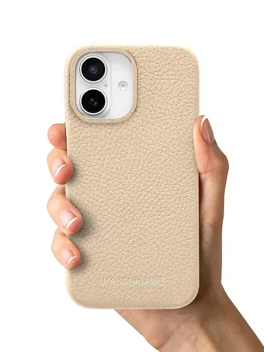 MAISON de SABRÉ Leather Phone Case (iPhone 16) - Saharan Beige | Thumbnail 5