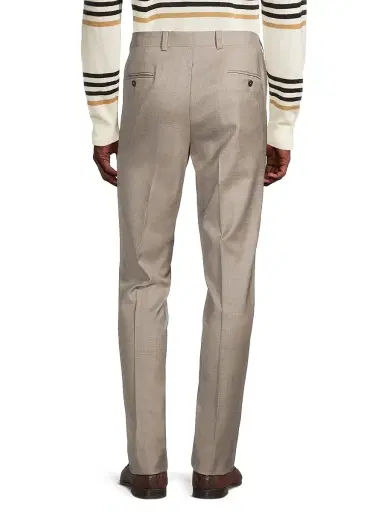 Saks Fifth Avenue Men's COLLECTION Wool Basic Pants - Light Brown | Thumbnail 5