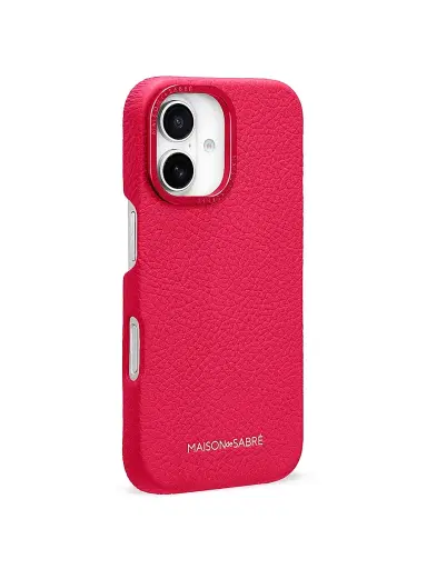 MAISON de SABRÉ Leather Phone Case (iPhone 16) - Shibuya Fuchsia | Thumbnail 3