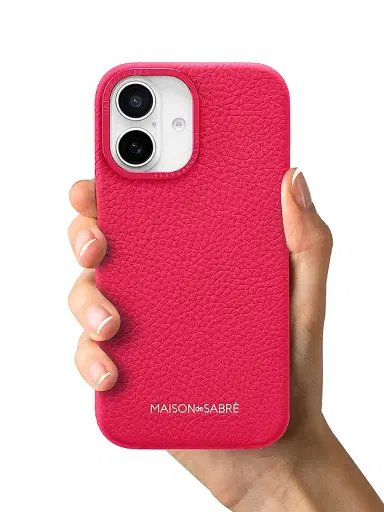 MAISON de SABRÉ Leather Phone Case (iPhone 16) - Shibuya Fuchsia | Thumbnail 5