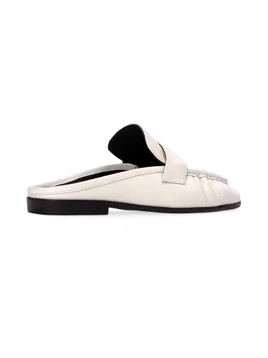 Black Suede Studio Women's Gabby Backless Leather Loafers - Coconut Leather - Size 10 | Thumbnail 5 Black Suede Studio Women's Gabby Backless Leather Loafers - Coconut Leather - Size 10 | Thumbnail 5