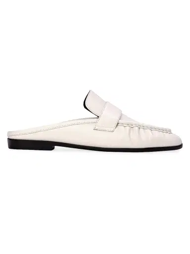 Black Suede Studio Women's Gabby Backless Leather Loafers - Coconut Leather - Size 10 | Thumbnail 1 Black Suede Studio Women's Gabby Backless Leather Loafers - Coconut Leather - Size 10 | Thumbnail 1