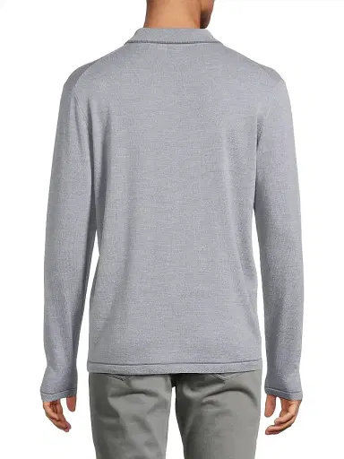 Robert Barakett Men's Roman Polo Sweater - Light Grey - Size XXL | Thumbnail 5 Robert Barakett Men's Roman Polo Sweater - Light Grey - Size XXL | Thumbnail 5