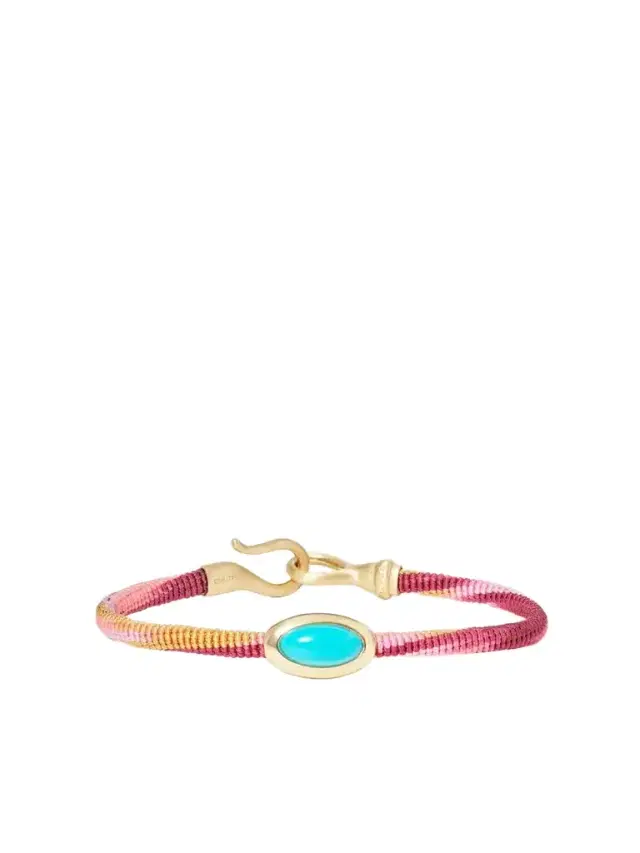 OLE LYNGGAARD COPENHAGEN ife 18-karat Gold, Turquoise And Cord Bracelet
