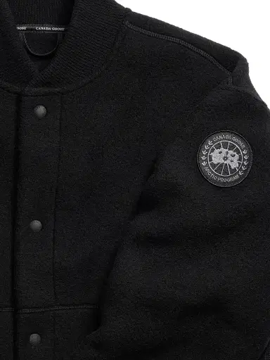 Canada Goose Men's Hudson Fleece Bomber Jacket - Black | Thumbnail 2 Canada Goose Men's Hudson Fleece Bomber Jacket - Black | Thumbnail 2