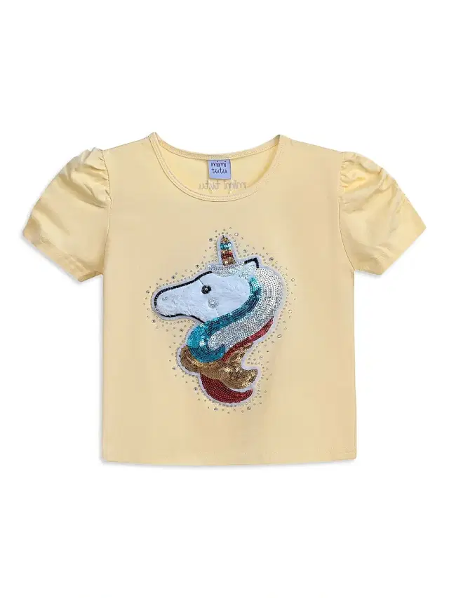 Mimi Tutu Baby Girl's, Little Girl's & Girl's Unicorn T-Shirt - Yellow