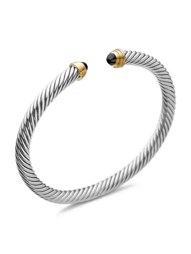 David Yurman Women's Classic Cable Bracelet in Sterling Silver - Black Onyx | Thumbnail 4