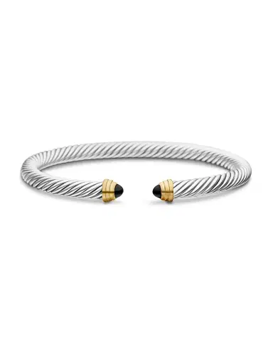 David Yurman Women's Classic Cable Bracelet in Sterling Silver - Black Onyx | Thumbnail 5