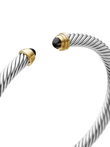 David Yurman Women's Classic Cable Bracelet in Sterling Silver - Black Onyx | Thumbnail 6
