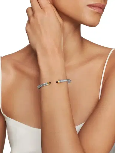 David Yurman Women's Classic Cable Bracelet in Sterling Silver - Black Onyx | Thumbnail 8