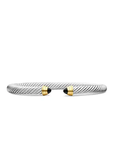David Yurman Women's Classic Cable Bracelet in Sterling Silver - Black Onyx | Thumbnail 1