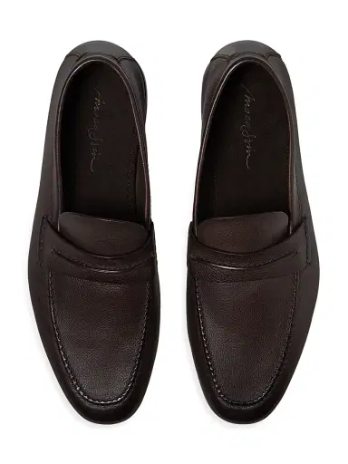 Zegna Men's Natural Grain Leather Mocassin Loafer - Dark Brown - Size 11 | Thumbnail 3 Zegna Men's Natural Grain Leather Mocassin Loafer - Dark Brown - Size 11 | Thumbnail 3