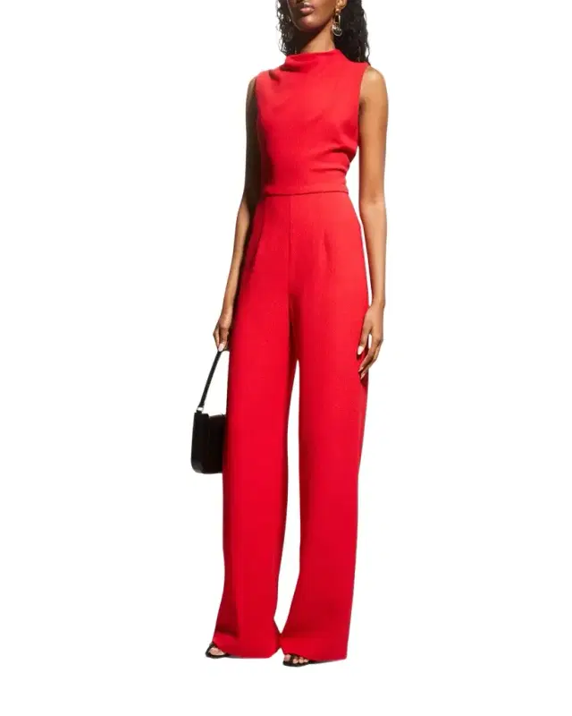 Black Halo Corrine High-Neck Sleeveless Jumpsuit
