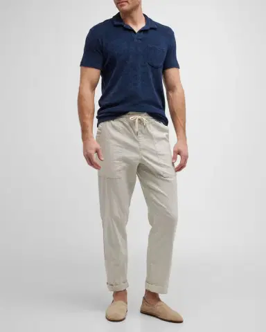 Orlebar Brown Men's Cotton Terry Polo Shirt | Thumbnail 2