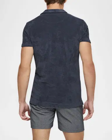 Orlebar Brown Men's Cotton Terry Polo Shirt | Thumbnail 3