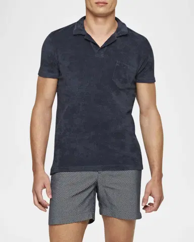 Orlebar Brown Men's Cotton Terry Polo Shirt | Thumbnail 4