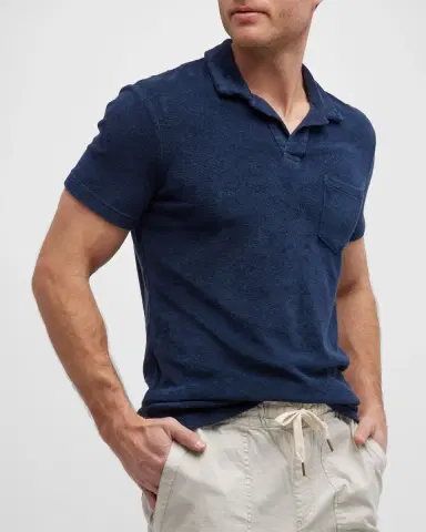 Orlebar Brown Men's Cotton Terry Polo Shirt | Thumbnail 6