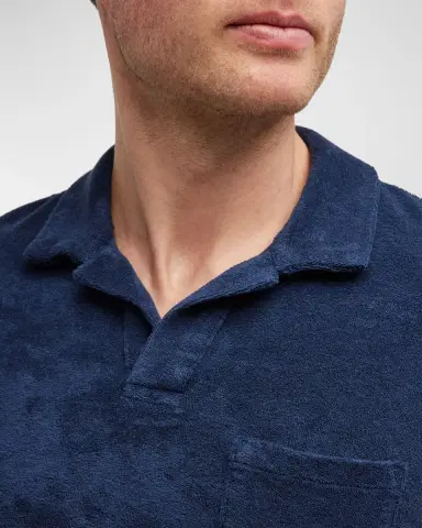 Orlebar Brown Men's Cotton Terry Polo Shirt | Thumbnail 7