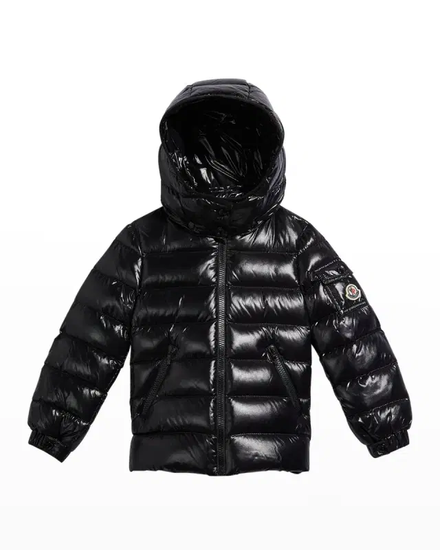 Moncler Girl 's Bady Quilted Logo Jacket