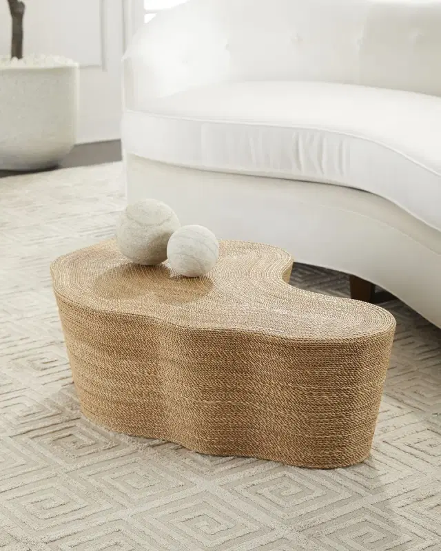 Arteriors Meadow Abaca Cocktail Table
