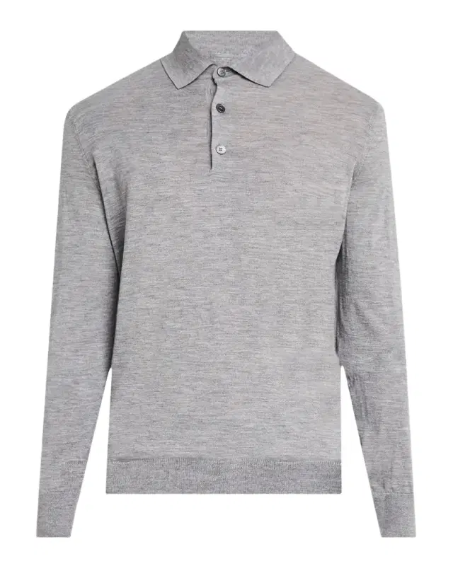 ZEGNA Men 's Cashmere-Silk Polo Shirt
