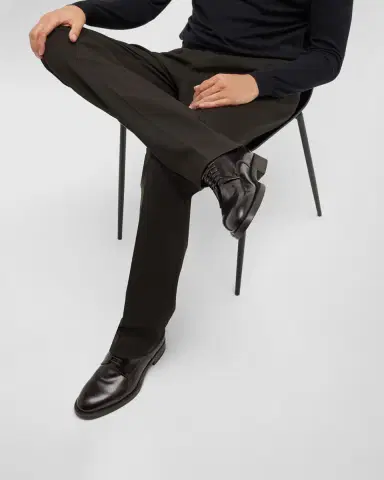 Giorgio Armani Men's Leather Derby Shoes | Thumbnail 2